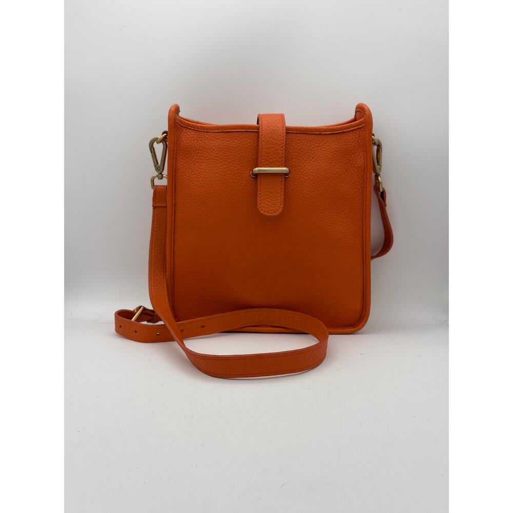 Women’s Gigi New York Orange Leather Crossbody Purse